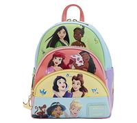 Loungefly Disney Triple Pocket Mini Backpack Princess Collage Nuovo Ufficiale