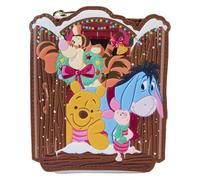 Loungefly Disney Winnie The Pooh Holiday Scene Pooh and Friends Portafoglio con zip