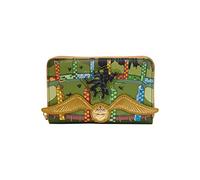 Loungefly Portafoglio con cerniera Harry Potter Golden Snitch Ufficiale Verde
