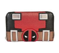 Loungefly Marvel Deadpool Metallic Collection - Portafoglio con cerniera, colore: Rosso