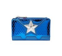 Loungefly Marvel Flap Purse Shine Captain America Coplay Nuovo Ufficiale Blu