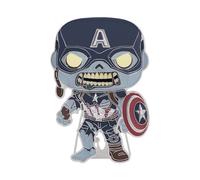 Funko Pop! Large Enamel Pin MARVEL: Marvel - Captain America - What If - Zombie Captain America - Marvel What If Spille Smaltate - Spilla da Collezione Carina - per gli Zaini & Borse - TV Fans