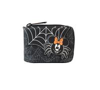 Loungefly Minnie Mouse Spider Glow - Portafoglio a fisarmonica, nero, Portafoglio a fisarmonica