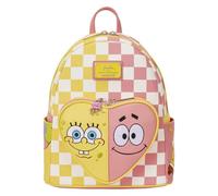 Loungefly Nickelodeon: Spongebob Squarepants - Patrick Star - Tasca frontale a forma di cuore - Mini zaino a scacchi - Ideale per bambini e adulti - Borse da collezione