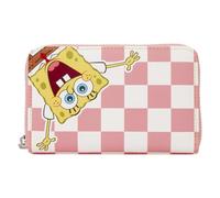 Loungefly Nickelodeon: Spongebob Squarepants - Portafoglio con cerniera a scacchi e 4 scomparti per carte di credito, ideale per bambini e adulti - Portafogli da collezione