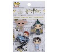 Loungefly POP! 4 Pack PIN SET: HP ANNIVERSARY - Harry Potter - Probabilità Di 1/6 Per La Variante Chase AMBER OF SECRETS - Harry Potter Spille Smaltate - Spilla Da Collezione Carina - Per Gli Zaini