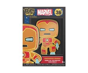 Loungefly POP! Large Enamel Pin MARVEL: GINGERBREAD - Iron Man - IRON MAN - Marvel Comics - Fumetti Marvel Spille Smaltate - Spilla da Collezione Carina - per gli Zaini & Borse - Idea Regalo