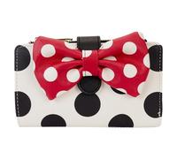 Loungefly Portafoglio classico con patta Minnie Rocks the Dots | Portafogli Minnie Mouse