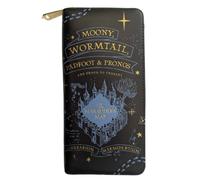 Loungefly Portafoglio con mappa del malandrino di Harry Potter, Moony, Wormtail, Padfoot & Prongs Midnight Edition, Blu (Midnight), Portafoglio con cerniera
