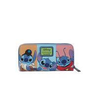 Loungefly Portafoglio Disney Stitch Color Block Zip Around Clutch, Multicolore