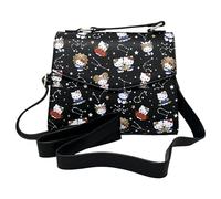 Loungefly Sanrio - Borsa a tracolla Hello Kitty con stampa zodiacale, nero, Medium