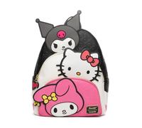 Loungefly Sanrio Kuromi, My Melody e Hello Kitty Glow In The Dark - Zaino da donna con tripla tasca