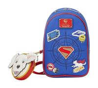 Loungefly Warner Bros.: DC Supergirl - Krypto - Borsa a tracolla con portamonete - Grande scomparto - Grande per bambini e adulti - Borse da collezione