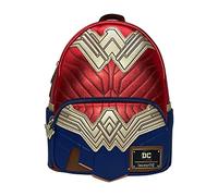 Loungefly Wonder Woman DC Comics - Borsa a tracolla da donna con doppia cinghia, Rosso, Medium