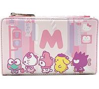 Loungefly x Sanrio Hello Kitty Kawaii Portafoglio con patta con stampa all-over, Multi, Taglia unica, Portafoglio