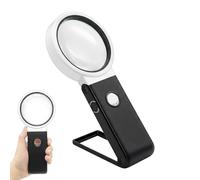 Loupe LED avec support - Lampe loupe de bureau mains libres rechargeable USB 25x, lumière vive | Idéale pour la création de bijoux, le, la lecture, le bricolage et les travaux de précision