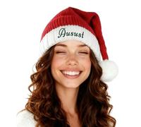 Lousrion Cappello natalizio con nome ricamato personalizzato, comodo berretto lavorato a maglia per adulti e bambini, perfetto per Capodanno, Halloween e celebrazioni festive