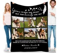 Lousrion Coperta con immagine personalizzata con testo, coperta personalizzata per papà, mamma, amici, fidanzato, famiglia, Natale, compleanno, San Valentino, regalo per gli amanti degli animali