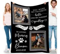 Lousrion Coperta in flanella personalizzata con immagine e testo, per Natale, compleanno, festa della mamma, anniversario, regalo unico per coppie, familiari, amici