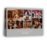 Lousrion Stampa su tela multi immagine con 8 foto e linee personalizzate che aggiungono fascino alla tua casa e un regalo significativo per una persona speciale