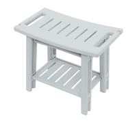 lousriyy Sgabello da doccia, impermeabile, altezza 47 cm, portata massima oltre 70 kg, stabile sgabello da doccia per anziani e anziani, antiscivolo, in plastica e FDPE