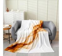 Loussiesd Coperta in peluche marrone con effetti ombré moderna, arte astratta, coperta in flanella per bambini, 76 x 101 cm, geometrica, per tutte le stagioni, per divano, letto, divano, camera da