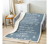 Loussiesd Coperta in pile per sorelle, regalo di compleanno, coperte e coperte di peluche per sorella, coperta morbida e leggera, per letto divano e bambino, 30 x 40 pollici