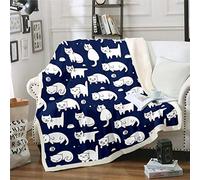Loussiesd Coperta Sherpa per gatti gattini, simpatici animali domestici, gatti, coperta animata, 76,2 x 101,6 cm