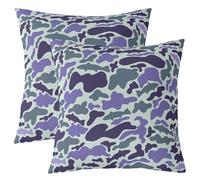 Loussiesd Federe per cuscino per bambini, motivo cacciatore di pesci, 60 x 60 cm, motivo mimetico, traspirante, in morbida microfibra, leggera, per bambini, spigola, luccio, decorazione per la stanza