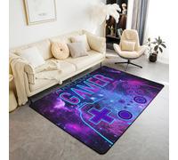 Loussiesd Galaxy Gaming Camera da letto Tappeto Gamer Gamepad Area Tappeto morbido per soggiorno, camera da letto, antiscivolo, per videogame Controller cielo stellato, decorazione 150 x 200 cm