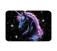 Loussiesd Galaxy Horse Accessori da bagno Cavallo al galoppo Tappeto da bagno per bambini Ragazzi Ragazze Adolescenti Decorazione per la camera da letto Simpatico Animale Decor Tappetino da bagno 50 x