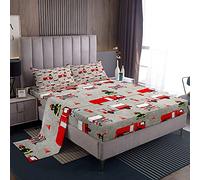 Loussiesd Lenzuola da Letto per Bambini Pompiere Lenzuola Ragazzi Autopompa dei Pompieri Set Lenzuola Pompiere Rosso Camion dei Pompieri Veicolo Set Lenzuola da Letto per Ragazze Bambini Adolescenti