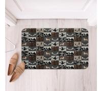 Loussiesd Mallard Duck Tappeto da bagno in microfibra 40,6 x 61 cm camuffamento cervo caccia tappetini da bagno antiscivolo rami di albero accessori da bagno animali selvatici fattoria zerbino morbido