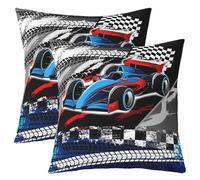 Loussiesd Race Car Federe 45 x 45 cm Extreme Sport Federa per cuscino per bambini ragazzi e ragazze Auto Racing, cuscino Red Cool Car
