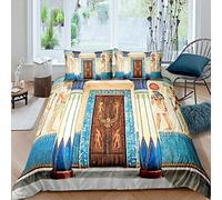 Loussiesd Set copripiumino con motivo animale,volpe,coniglio e lupo,to,set di da letto,motivo: animali selvatici,2 pezzi,Microfibra,