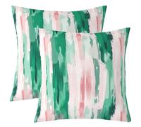 Loussiesd Set di 2 federe per cuscini con arte astratta, 40 x 40 cm, moderne e decorative con motivo a strisce verticali, per divano, letto, decorazione per la casa