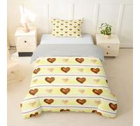 Loussiesd Set di biancheria da letto con copripiumino e federa per letto junior/culla, per ragazzi e ragazze, romantico, copriletto, decorazione per camera da letto, 2 pezzi, chiusura a cerniera, con