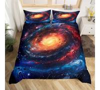 Loussiesd Set di biancheria da letto per bambini, ragazzi e ragazze, con copripiumino e 1 federa, motivo astratto psichedelico