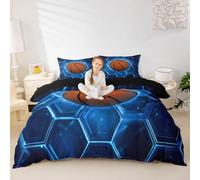 Loussiesd Set di biancheria da letto per letto singolo, morbido, per ragazzi e ragazze, con copripiumino a nido d'ape in microfibra a nido d'ape, decorazione per camera da letto, 2 pezzi con 1 federa