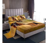 Loussiesd Set di Lenzuola per Letto con Cane Pastore Tedesco Set di Biancheria da Letto per Bambini Ragazzi Ragazze Adolescenti Simpatiche Lenzuola con Cane Set di Biancheria 3D con Animali 3 Pezzi