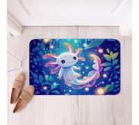 Loussiesd Simpatico tappeto da bagno Axolotl Galaxy Glitter tappetini da bagno in microfibra Cartoon Animal accessori da bagno floreale zerbini antiscivolo 50 x 81 cm morbido