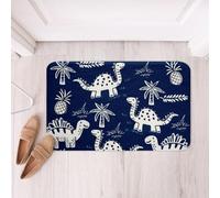 Loussiesd Tappeti da bagno dinosauro in microfibra 50,8 x 81,9 cm Cartoon Dinosaur tappetini da bagno antiscivolo Jungle Dino accessori da bagno animali selvatici zerbino morbido zerbino