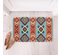 Loussiesd Tappeti da bagno geometrici tribali in stile sud-occidentale zerbini in microfibra design bohémien accessori da bagno tappetini da bagno antiscivolo 50 x 81 cm morbido