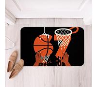 Loussiesd Tappeti da bagno in microfibra da basket 40,6 x 61 cm Six Seven 6 7 zerbini antiscivolo per giochi sportivi accessori da bagno arancione gelato gocciolamento tappetino da bagno morbido