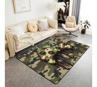 Loussiesd Tappeto mimetico decorativo per videogiochi, 100 x 150 cm, per ragazzi, ragazze, bambini, gamepad, tappetino per interni, traspirante, in morbida microfibra, per tutte le stagioni