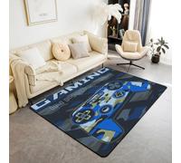 Loussiesd Tappeto mimetico Gamer per camera da letto per bambini, tappeto gamepad blu, ingresso interno, 150 x 200 cm