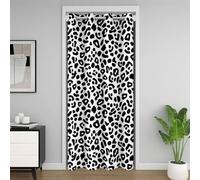 Loussiesd Tenda divisoria con stampa leopardata nera e bianca e nera, decorazione per armadio, per camera da letto, soggiorno, safari africano, 132 x 213 cm, oscurante, decorazione per la casa