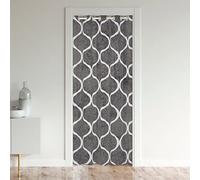 Loussiesd - Tenda per porta dell'armadio, motivo a rombi, per la privacy, per bambini, divisorio per stanza, motivo geometrico, 106x203 cm, moderna, astratta, grigia, bianca, trattamenti per finestre