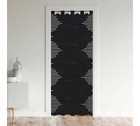 Loussiesd Tenda per Porta Geometrica per Bambini - Privacy 86 x 203 cm, Triangolo Geometrico, Armadio, Moderna Arte Astratta, Divisorio, Copertura Nera e Bianca