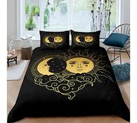 Loussiesd Universo Planet, set di biancheria da letto per ragazze ragazzi e bambini con spazio esterno a tema, copri-piumino astronauta decorativo, per cosmonauta, per letto singolo, 2 pezzi, Motivo